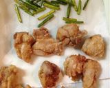 鶏肉とにんにくの芽の甘辛絡め♪作り方3写真