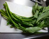 空芯菜の炒め物作り方1写真