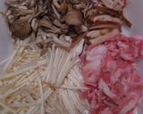 豚肉入り・きのこの炊き込みご飯、満月風作り方2写真