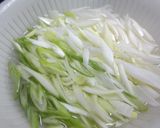 厚切り豚肉とねぎのごま・ラー・醤油あえ作り方2写真