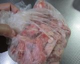 厚切り豚肉とねぎのごま・ラー・醤油あえ作り方3写真