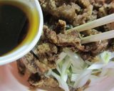 厚切り豚肉とねぎのごま・ラー・醤油あえ作り方5写真