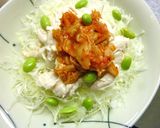 鶏ささみとキャベツとキムチのサラダ作り方5写真