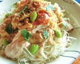鶏ささみとキャベツとキムチのサラダ作り方7写真