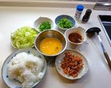 レタスと鮭の炒飯作り方1写真