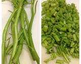 空芯菜とにんにくの炊き込みご飯作り方1写真