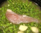 空芯菜とにんにくの炊き込みご飯作り方2写真