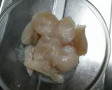 鶏ささみの梅肉和え作り方1写真