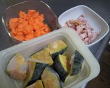 かぼちゃとチーズのサラダ作り方1写真