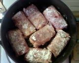 コクうま*肉巻き厚揚げの照りマヨ焼き作り方3写真