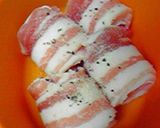 レンジで簡単☆豚バラ肉のひとくちロール♪作り方1写真