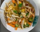 お一人様野菜たっぷりキムチウスター味炒飯作り方15写真