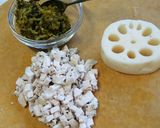 蓮根＋高菜漬け＋鶏ハムの餃子　作り方1写真