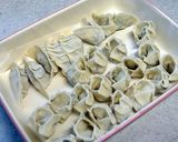 蓮根＋高菜漬け＋鶏ハムの餃子　作り方3写真