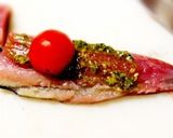 秋刀魚とまとジェノベーゼのピンチョス作り方1写真