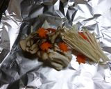 秋サケのきのこたっぷりホイル焼き作り方8写真