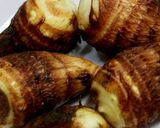 里芋茗荷黒味噌月見団子風作り方1写真