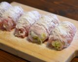 塩揉みキャベツでお好み焼き風肉巻き作り方2写真