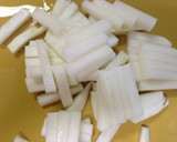 お肉と大根と白滝のめんつゆで簡単♪煮物作り方1写真