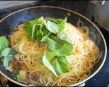 舞茸とローストポークの和風スパゲッティー作り方6写真