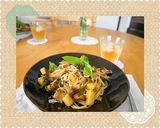 舞茸とローストポークの和風スパゲッティー作り方7写真