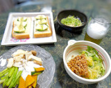 白菜とせりと納豆の和え物作り方5写真