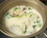 息子アレンジ~白菜とコーンの豆乳スープ作り方4写真