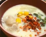 息子アレンジ~白菜とコーンの豆乳スープ作り方6写真