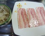 お弁当も節約^m^もやしのベーコン巻き作り方1写真