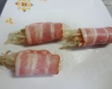 お弁当も節約^m^もやしのベーコン巻き作り方2写真