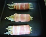 お弁当も節約^m^もやしのベーコン巻き作り方3写真