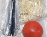 さんまの蒲焼・もやしトマト添え作り方1写真