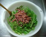 カリカリベーコンと水菜のホットサラダ作り方4写真