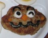 お子様のお祝い*カレーパンマンハンバーグ作り方7写真