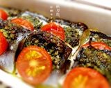 秋刀魚、トマト、ジェノベーゼのグリル作り方4写真