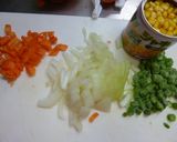 野菜と卵入りのコーンスープ作り方1写真