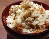 【覚書】うちの鶏ごぼうごはん。作り方3写真