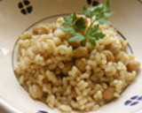 捨てないで～ひよこ豆の煮汁とひよこ豆ご飯作り方5写真