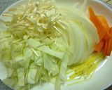 豚肉と野菜の レモン風味マロニースープ作り方1写真