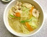 豚肉と野菜の レモン風味マロニースープ作り方12写真