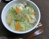 豚肉と野菜の レモン風味マロニースープ作り方13写真