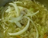 豚肉と野菜の レモン風味マロニースープ作り方10写真