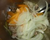 豚肉と野菜の レモン風味マロニースープ作り方6写真