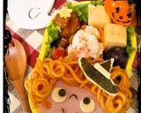 ハロウィンキャラ弁＊ナポリタンで魔女っこ作り方4写真