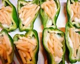丸ごと食べよう♬ピーマンカップでグラタン作り方5写真