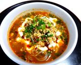 炒り豆腐と叩き椎茸のチーズ坦々【蒟蒻麺】作り方9写真