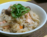 大葉が香る＊鮭としめじの炊き込みご飯作り方6写真