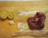 アボガドと牛肉のわさび醤油和え作り方2写真