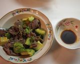 アボガドと牛肉のわさび醤油和え作り方6写真