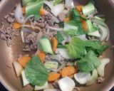チンゲン菜の中華風あんかけ丼作り方1写真